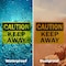 Signmission Keep Away Caution Sign, Vinyl Decal, 14in W x 10in L, 2PK OS-2PACK-CS-D-1014-L-19192 - alternate 3